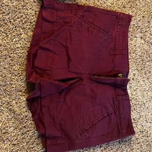 Burgundy American Eagle shorts